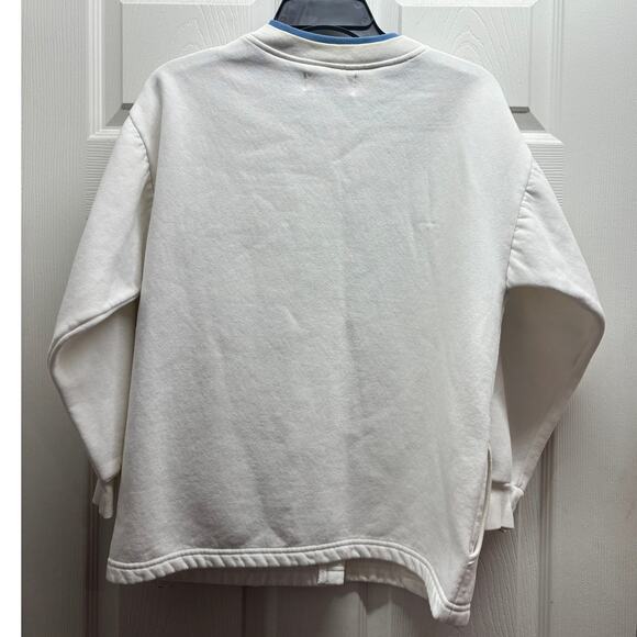 Vintage Orvis Women's Size Medium White Floral Button Up Granny Sweater - Picture 4 of 9